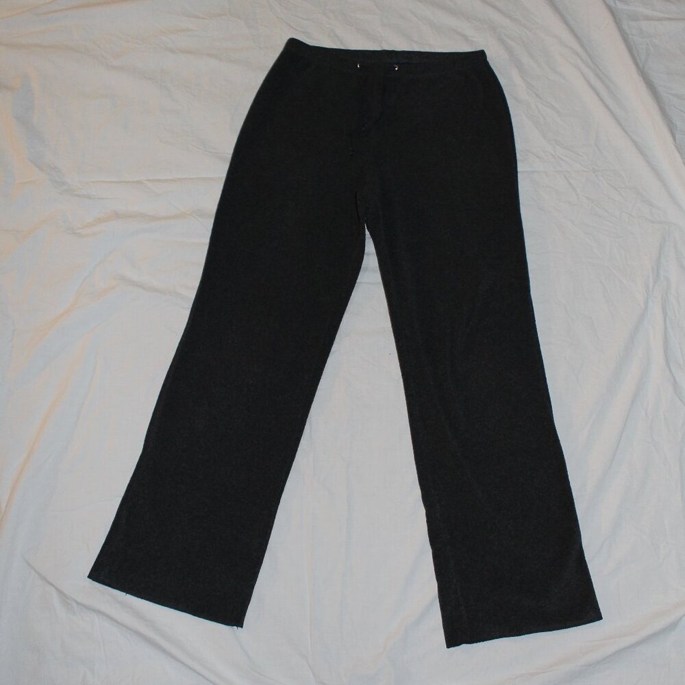 Sonoma Dark Charcoal Gray Warm Fleece Drawstring Wide/Boot Leg Sweat/Lounge Pant